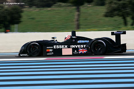 Team Essex Invest-raceren - her med John Nielsen - var tredjehurtigste ved Le Mans-testen. (Foto: Team Essex Invest / dailysportscar.com)